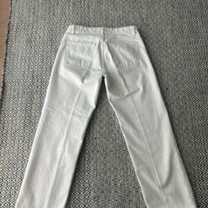 Zara White Denim Trousers